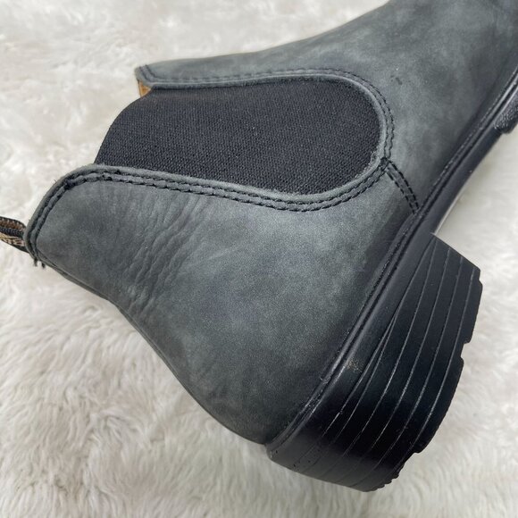 Blundstone Women's Grey Black Ankle Leather Boot Slip On Shoes Size 7.5 US - Picture 11 of 15